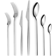Karokstore 316 Premium Look Platin 12 Kişilik 84 Parça Çatal Kaşık Bıçak Takımı