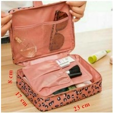 Karokstore Ecoform Su Geçirmez Organizer Seyahat Kozmetik Makyaj Çantası Kahverengi