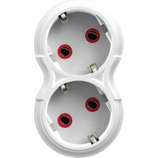 Karokstore 2'li Priz Topraklı 2li Priz, 2x Çoğaltıcı Grup Priz Fiş