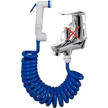 Karokstore Spiral Mandallı Şattaf Başlıklı Evcil Hayvan Yıkama ve Duş Hortum Seti 3.5 Metre… (Gri)