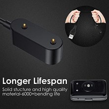 Karokstore Band 10/9/8 Için Yedek Şarj Kablosu 100 cm Uzunluk Güçlü Manyetik Bağlantı Stabil Tutuşlu Yüksek Verimli Deformasyona Dayanıklı USB Type Band 10 Şarj Aleti Kablosu (Siyah)