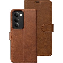 Starseven Redmi 15 5g S Kapaklı Kılıf - Taba