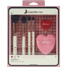 Karokstore 4lü Makyaj Fırçası ve 2li Puf Seti - 163