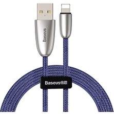 Karokstore Torch Serisi Alüminyum Alaşım Örgü Tasarım 1.5A 2 Metre Lightning ile Uyumlu Data ve Şarj Kablosu Mavi