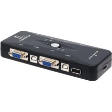 Karokstore 4 Port USB Kvm Switch, 4 Kasa 1 Monitör Switch, 4 Bilgisayarı Tek Elden Yönetin,