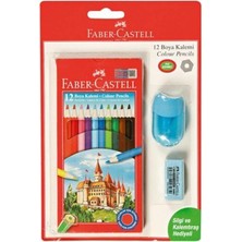 Karokstore Castell Kuru Boya 12'li + Silgi +Kalem Traş Hediyeli