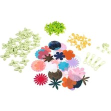Karokstore 350411, Çiçekli Yaratıcılık Seti, 32 Adet Doku, 16 Adet Pistil, 16 Adet Çiçek Sapı, 16 Özel Çiçekli Tasarım, Dekoratif Obje Yapımı
