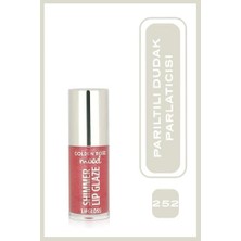 Karokstore Mood Shimmer Lip Glaze Lipgloss NO:252 Peach Fizz - Renkli Dudak Parlatıcısı