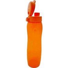 Karokstore To Go Eco Easy Içecek Şişesi, 500 Ml, Turuncu, Klipsli Kilitli ve Saplı, Yuvarlak ve Dar Şişe, Ecoeasy Öko