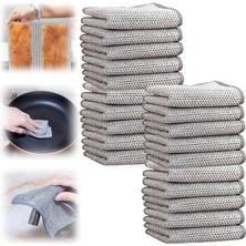 Karokstore 2 Adet Yeniden Kullanılabilir Telli Bulaşık Bezi,çizdirmez Bulaşık Bezi,bulaşık Teli,çok Amaçlı Ovalama Bezi (2 Adet)