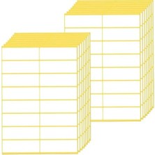 Karokstore Isim Etiketi Çıkartmaları, 16 Sayfa/30 Çıkartma Seti Beyaz Etiketler 3 x 1 Inç, 80 Adet Dikdörtgen Yazılabilir Etiket, Çocuklar Için Okul ve Ev Malzemeleri (76 mm x 25 Mm)