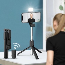 Karokstore Telefon Tripodu Katlanabilir Telefon Tutucu, 360° Döner Başlık, Bluetooth Kumandalı Selfie Çubuğu, Ios/ Uyumlu, Kamera ve ile Kullanılabilir
