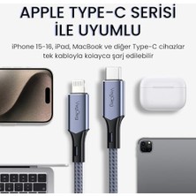 Karokstore Veggieg 27W 3A USB Type-C To Lightning iPad Hızlı Şarj ve Data Kablosu 1.2 Metre