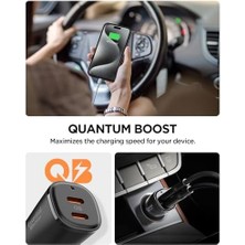 Karokstore 50W Usb-C 2 Port Araç Içi Hızlı Şarj Aleti Pps Desteği Akım Korumalı Güç Adaptörü Çakmaklık & & iPad & MacBook Type-C Pd 3.0 30W + 20W EV502 - ACP08523