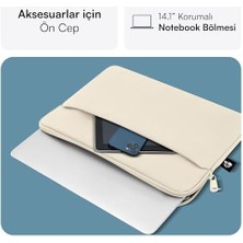 Karokstore Mack MCE-1505 14.1" Eco Çevre Dostu 13-14 Inç Yeni  Pro Için Kılıf, Aksesuar Bölmeli Laptop Kılıfı, Ykk Fermuarlı Notebook & Tablet Kılıfı,