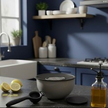 Feyza Design 3'lü Mutfak Seti: Yağdanlık, Saklama Kabı, Limon Sıkacağı, Pratik ve Şık