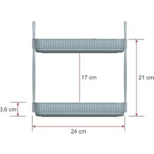 Karokstore Banyo Düzenleyici Organizer Banyo Rafı (Duman Gri)