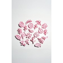 Feyza Design 21 Adet Çiçek ve Yaprak Desenli Dekoratif Baskı Kalıpları