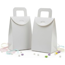 Karokstore 10X15 Beyaz Renk Çanta Model Hediye Kutusu (20 Adet)