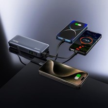 Karokstore Juo 20000MAH 130W LED Ekranlı Usb-A + Type-C Kablolu Powerbank Taşınabilir Hızlı Şarj Cihazı