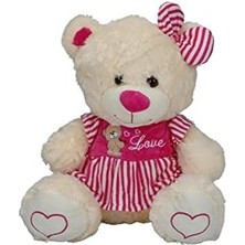 Karokstore Peluş Ayi Oturan Çizgili ELB.40CM.2R.