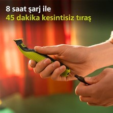 Karokstore One Yüz Için Hibrit Tıraş Makinesi, Sakal Şekillendirici, Islak/kuru Kullanım, 5’i 1 Arada Ayarlanabilir Tarak,çift Taraflı Bıçak, 45 Dakika Kablosuz Performans, QP2724/20