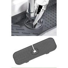 Karokstore Elastik Musluk Mat Su Tutucu Düzenleyici Silikon Kaydırmaz Mutfak Banyo Lavabo Tezgah Üstü Matı