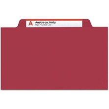 Karokstore Sınıflandırma Dosyası Klasörü, 1 Bölücü, 2 "genişletme, 2/5-Kesim Sekmesi, Mektup Boyutu, Kırmızı, Kutu Başına 10 (13703)