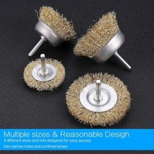 Karokstore Tel Fırça Seti 6’lı – Pas, Yağ, Kir ve Boya Temizleyici, Matkap Uyumlu Pimli Tel Fırça Uçları, Metal Yüzey Temizleme ve Taşlama Için Matkap Tel Fırça Seti