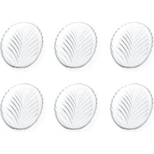 Karokstore 6’lı Oval Desenli Cam Kase Sunum Seti – Şık ve Dayanıklı Çerezlik, Tatlı Kasesi, Meze ve Ikramlık Sunum Tabakları