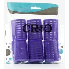 Karokstore Croc 1215 Büyük Boy Bigudi 6lı (Cırtlı - Yapışkanlı Bigudi) Mor Çap: 4.5cm