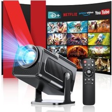 Karokstore Seseno Projektör, Mini Projektör, 4K Fhd 1080P Taşınabilir Projektör, 11.0 5g Wifi 6 Bt 5.0 Destekler, Otomatik Düzeltme, 150 Inç, 360 Derece Dönebilir Akıllı Projektör, Telefon/pc