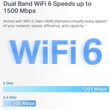 Karokstore Halo H60X 2-Pack, AX1500MBPS, Dual-Band, Gigabit Portları, 100'E Kadar Cihaz Bağlanabilir, 350 M²'ye Kadar Kapsama, Akıllı Bağlantı, Mobil Uygulama ile Kolay Kurulum, Wi-Fi 6 Mesh Sistemi