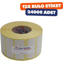 Karokstore Eko Termal Etiket 50MM x 20MM Ruloda 2000 Adet Toplam 24000 Adet 12 Rulo 40MM Çapında Direk Termal Transfer Etiketi
