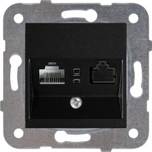 Karokstore Siyah Tekli Nümeris Cat3 Mekanizma+Düğme Kapak