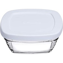 Karokstore Cam Saklama Kabı Seti, 4 Parça, Asortili Çok Renkli Plastik Kapakli, 310 cc