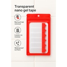 Karokstore Çift Taraflı Bant 60 Adet Şeffaf Güçlü Yapışkan Iz Bırakmayan Su Geçirmez Duvar Montaj Bandı Çok Amaçlı Tutucu Bant Ev Dekor Askı Sabitleme Şeffaf Jel Bant Seti