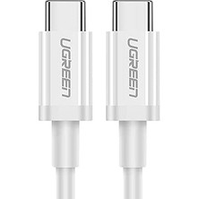 Karokstore USB C To USB C 3A Hızlı Şarj ve Data Kablosu Beyaz 50 cm