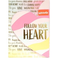 Karokstore A5 Manyetik Kapaklı Kalp Desenli Defter 80 Yp