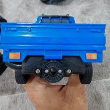 Karokstore Giffy / Uzaktan Kumandalı Rc Kamyonet, Işıklı, Buhar Atan, Şarjlı Iş Makinesi Araç Yük Taşıma Aracı Kamyonet (Mavi)