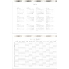 Karokstore 2026 Haftalık Spiralli Masaüstü Planlayıcı 24X34 cm - Desk Lacivert