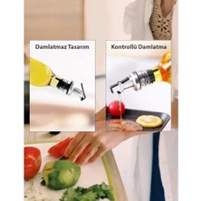 Karokstore Yağdanlık Şişe Ucu Aparatı Sızdırmaz Yağdanlık Ucu Kapaklı Yağdanlık Tıpası - 2 Adet