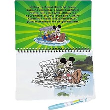 Karokstore Lisanslı Disney Mickey Mouse Sihirli Boyama Kitabı Magic Water Painting Özel Sulu Kalem ile Boyama Kitabı
