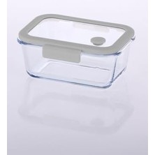 Karokstore Glace Vakumlu Cam Saklama Kabı 800 ml Gri