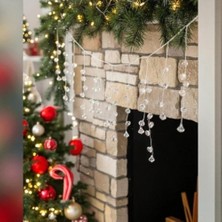 Karokstore Yılbaşı Lüks Garland Dekoratif Kristal Taşlı 110CM AST7518