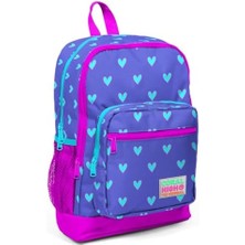 Karokstore Dört Bölmeli Lavanta Pembe Kalp Desenli 23706