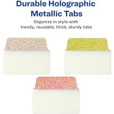 Karokstore Çok Amaçlı Ultra Sekmeler, 5,08 cm x 3,81 Cm, Holografik Gün Batımı Ombé Renkleri, 18 Yeniden Konumlandırılabilir Sayfa Sekmesi (74148)