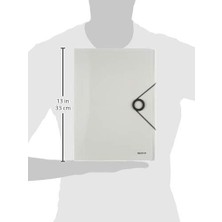 Karokstore Ince Lastikli Dosya, 150 Sayfa Kapasiteli, Beyaz, 45631001