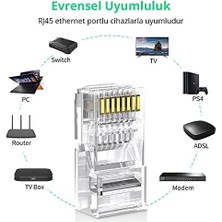 Karokstore Cat6 Konnektör, Siyah, 100 Adet