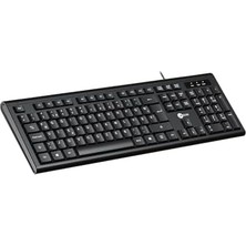 Karokstore KB101 USB Kablolu Türkçe F Klavye Siyah